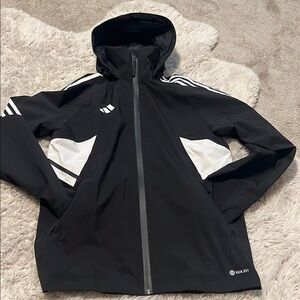 Black and White Hooded Jacket